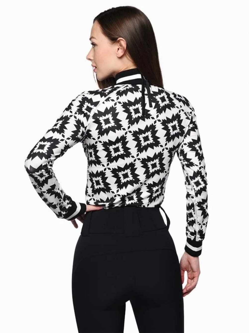Bogner Women's Madeline First Layer Black and White Printed size Small - Picture 2 of 10